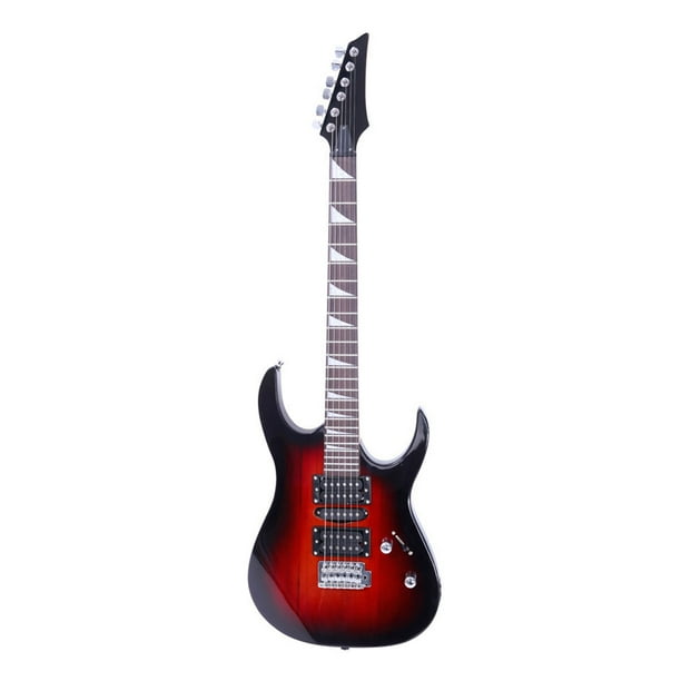 Kuke Novice Entry Level 170 Electric Guitar HSH Pickup with Bag Strap Paddle Rocker Sunset Color Kuke Novice Entry Level 170 Electric Guitar HSH Pickup with Bag Strap Paddle Rocker Sunset Color